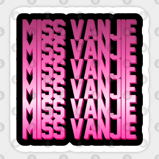 Miss Vanjie! (9) - Mulberry Lavender Magenta Vanjie Pink Gradient (Pink 3) Sticker by mareescatharsis